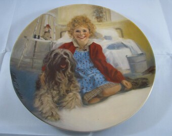 1982 Annie Collectors Plate series plate #1 "ANNIE and SANDY" Knowles China Co.