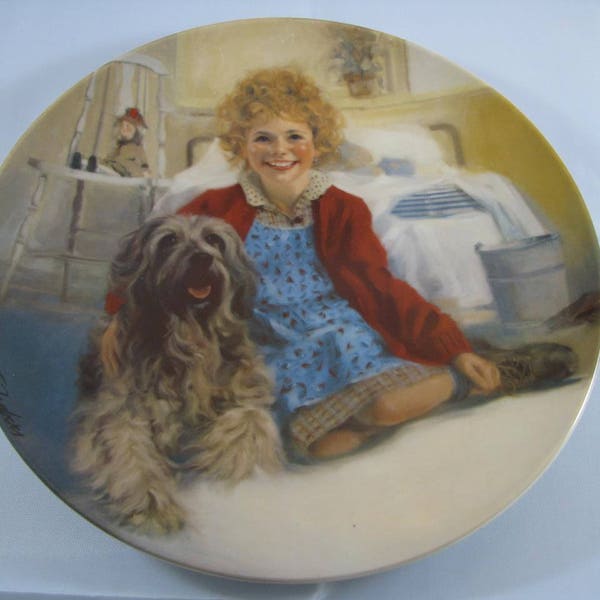 1982 Annie Collectors Plate series plate #1 "ANNIE and SANDY" Knowles China Co.