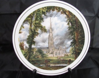 Royal Worcester Spode, Hammersley decorative plate   "Salisbury Cathedral"  A painting by John Constable