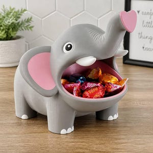 Elephant Open Mouth Sugar Bowl - 3D Printed Coffee Station Accessory and Unique Tabletop Container for Everyday Tea Service