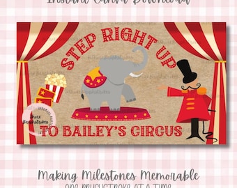 Big Top Circus Birthday 48”x28” Banner Template | DIY Painted Banner | DIGITAL DOWNLOAD