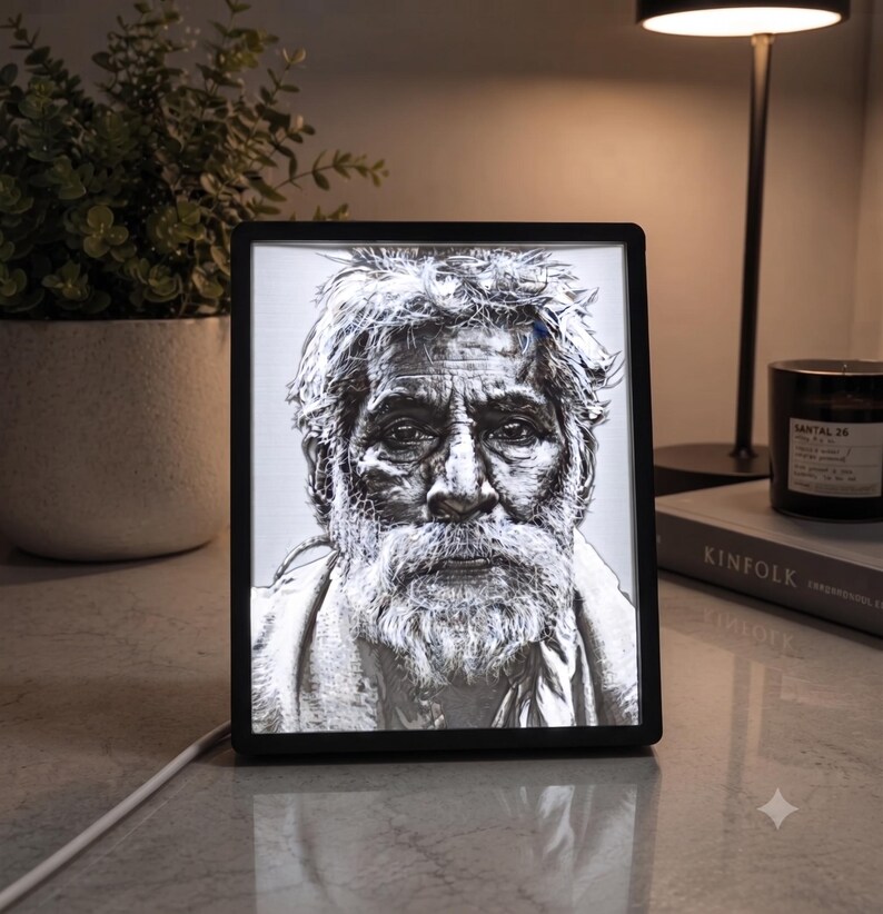 Portrait lithophane detail