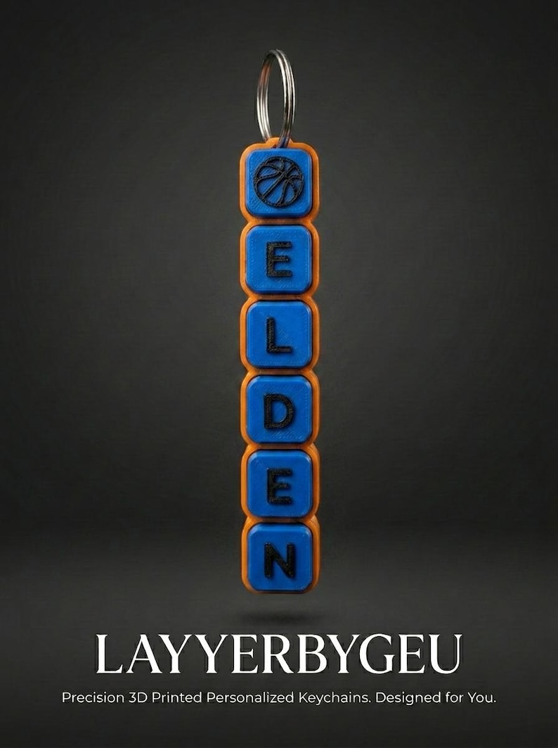 Custom name clicker — ELDEN, blue keys with basketball symbol
