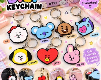 BT21 Character Keychains | K-Pop PVC Bag Charms (3pcs)
