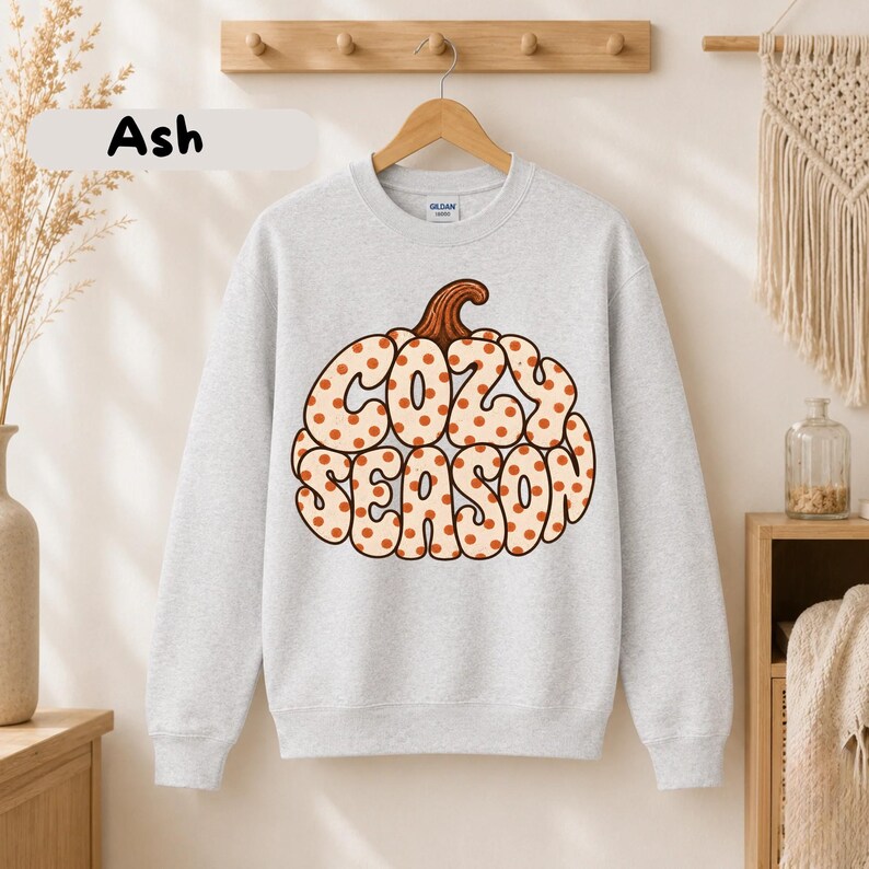 Cozy Season Pumpkin Shirt, Retro Fall Graphic Tee, Autumn Aesthetic Tshirt, Cute Thanksgiving Top, Boho Fall Gift for Her