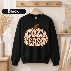 Cozy Season Pumpkin Shirt, Retro Fall Graphic Tee, Autumn Aesthetic Tshirt, Cute Thanksgiving Top, Boho Fall Gift for Her