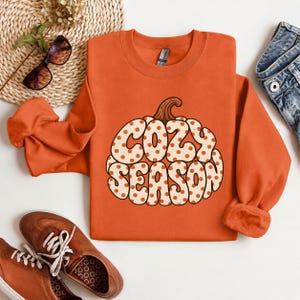 Cozy Season Pumpkin Shirt, Retro Fall Graphic Tee, Autumn Aesthetic Tshirt, Cute Thanksgiving Top, Boho Fall Gift for Her