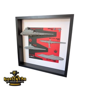 Star Wars Diorama Shadow Box – Ikoniska Imperial- och Rebellskepp | 3D-utskrift