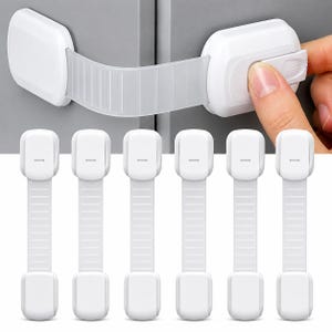 Baby Safety Cabinet Locks | Adhesive Drawer Child Proof Latches (Set of 6)