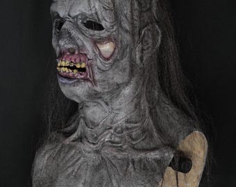 The Slag: Zombie Laxtex mask, collectors display piece. Hand crafted, halloween costume, horror prop.