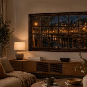 Rainy Window Frame TV Art Bundle, Historic Cities Set of 9, Samsung Frame & LG Gallery TV, London Paris Venice Vintage 4K Download