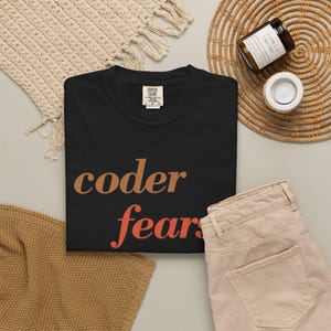 Coder Fears Every Single Commit tech gift shirt