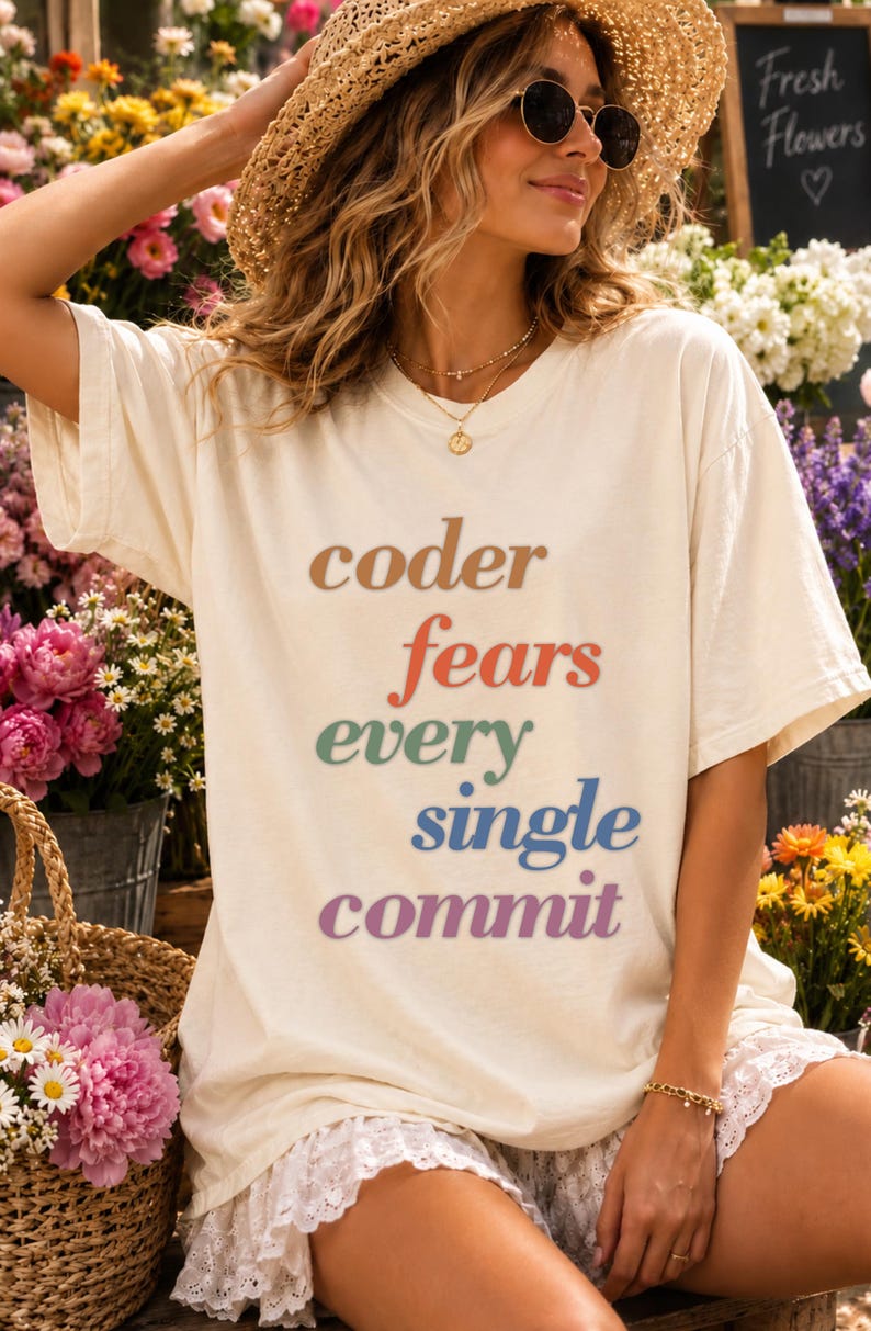 Coder Fears Every Single Commit computer science shirt