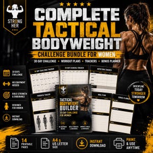 Programme complet de musculation militaire au poids du corps pour femmes (PDF), défis de 30 jours et programmes d'entraînement à 3 niveaux, musculation complète