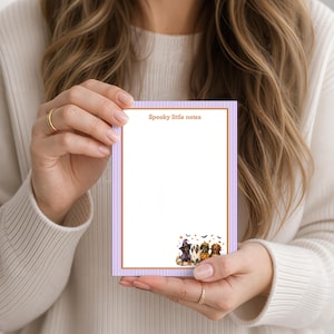 Spooky Little Notes Notepad | Dachshund Ghosts | 5 x 7 Halloween Memo Pad