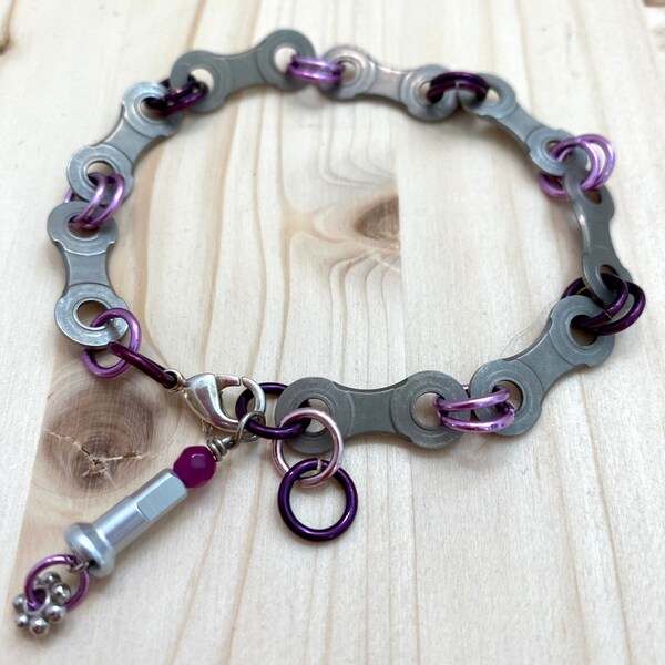 purple bike chain