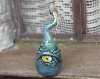 potion bottle "dragon tears" -  spooky  dollshouse miniature  - 12th scale