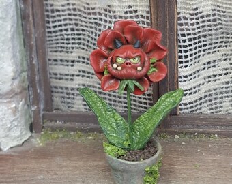 monster flower - 12th scale dollshouse miniature