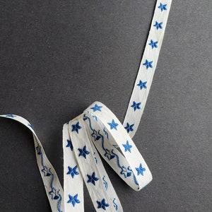 Vintage blue star trim 1' x 1/2"