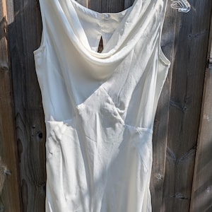 Vintage retro reproduction white sheer gown size SMALL w flaw