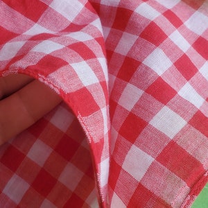 Vintage 50's cotton checkered handkerchief w flaws image 7