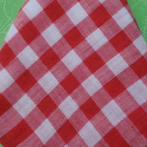 Vintage 50's cotton checkered handkerchief w flaws image 2