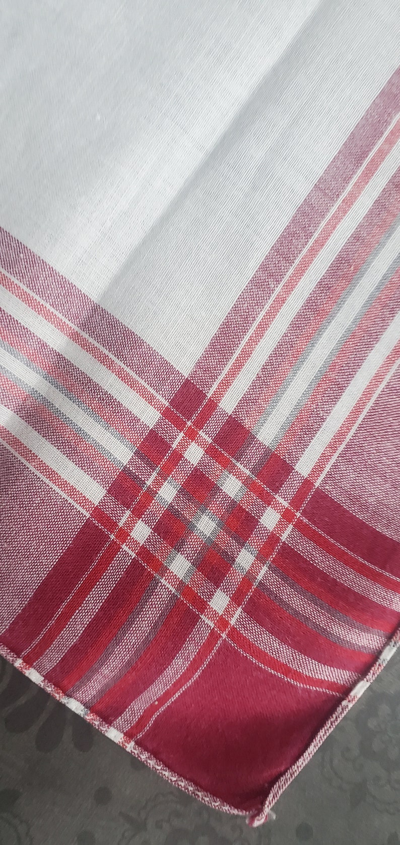 Vintage 50's cotton plaid handkerchief image 7