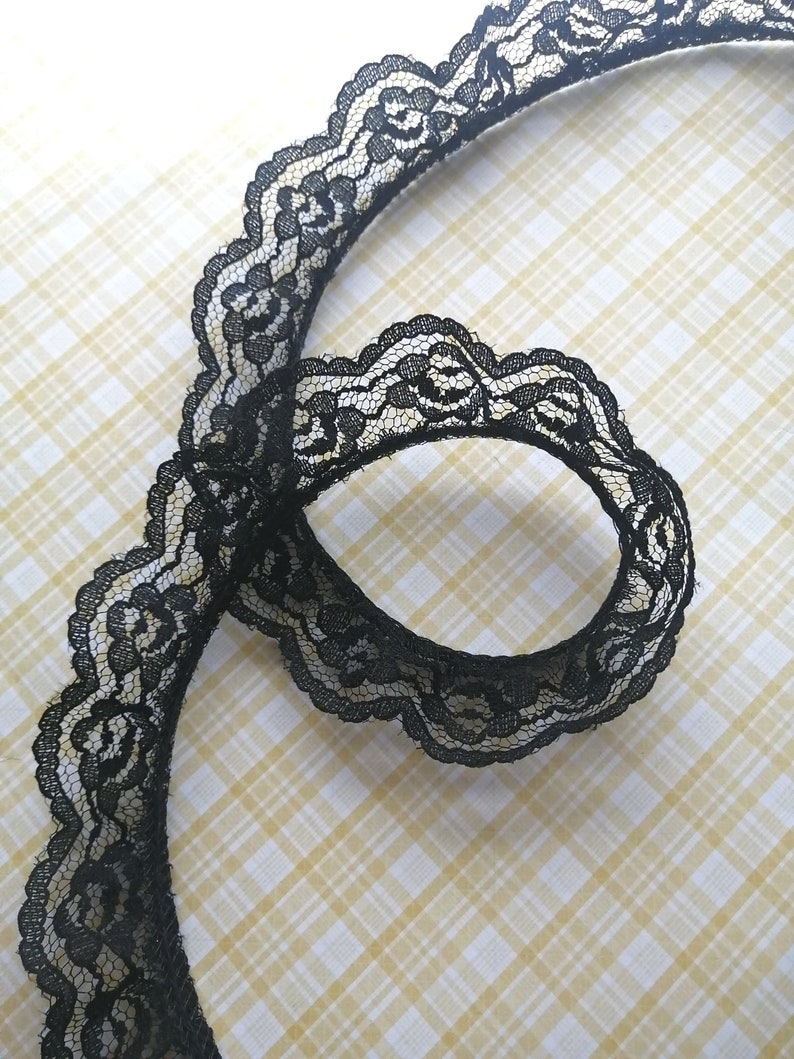 vintage black lace trim