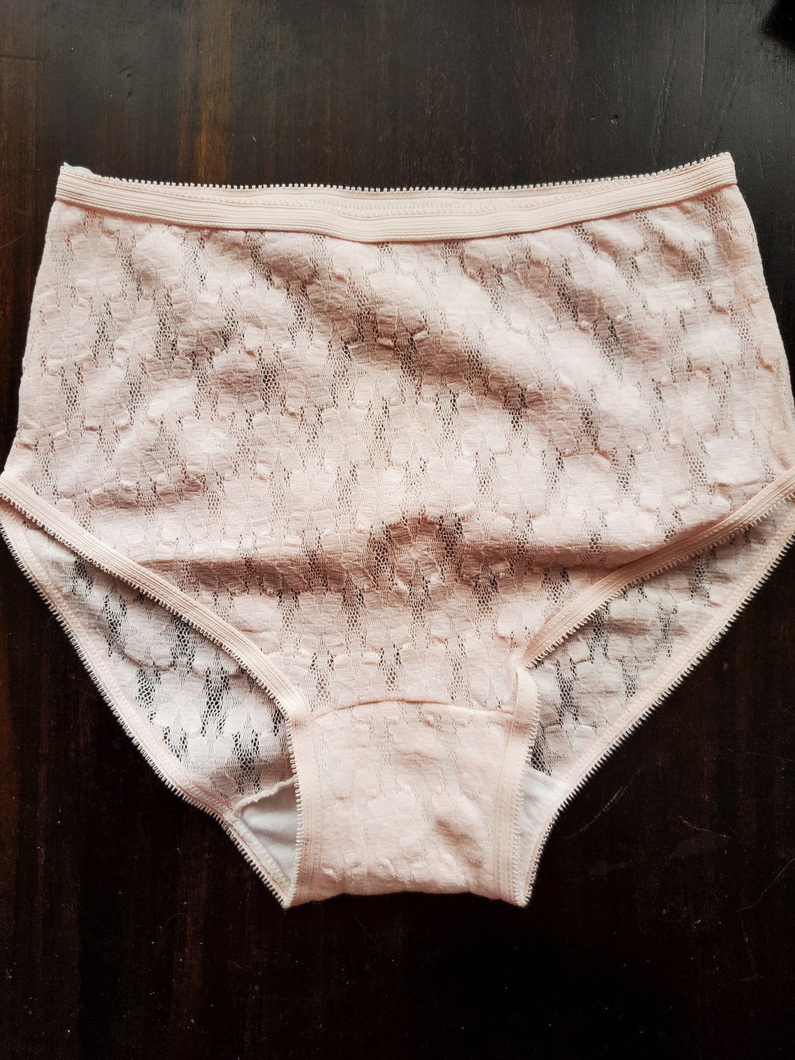Vintage pink stretch lace panties sz sml Etsy