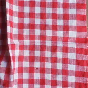 Vintage 50's cotton checkered handkerchief w flaws image 5