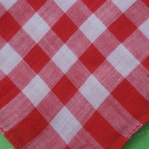 Vintage 50's cotton checkered handkerchief w flaws image 3