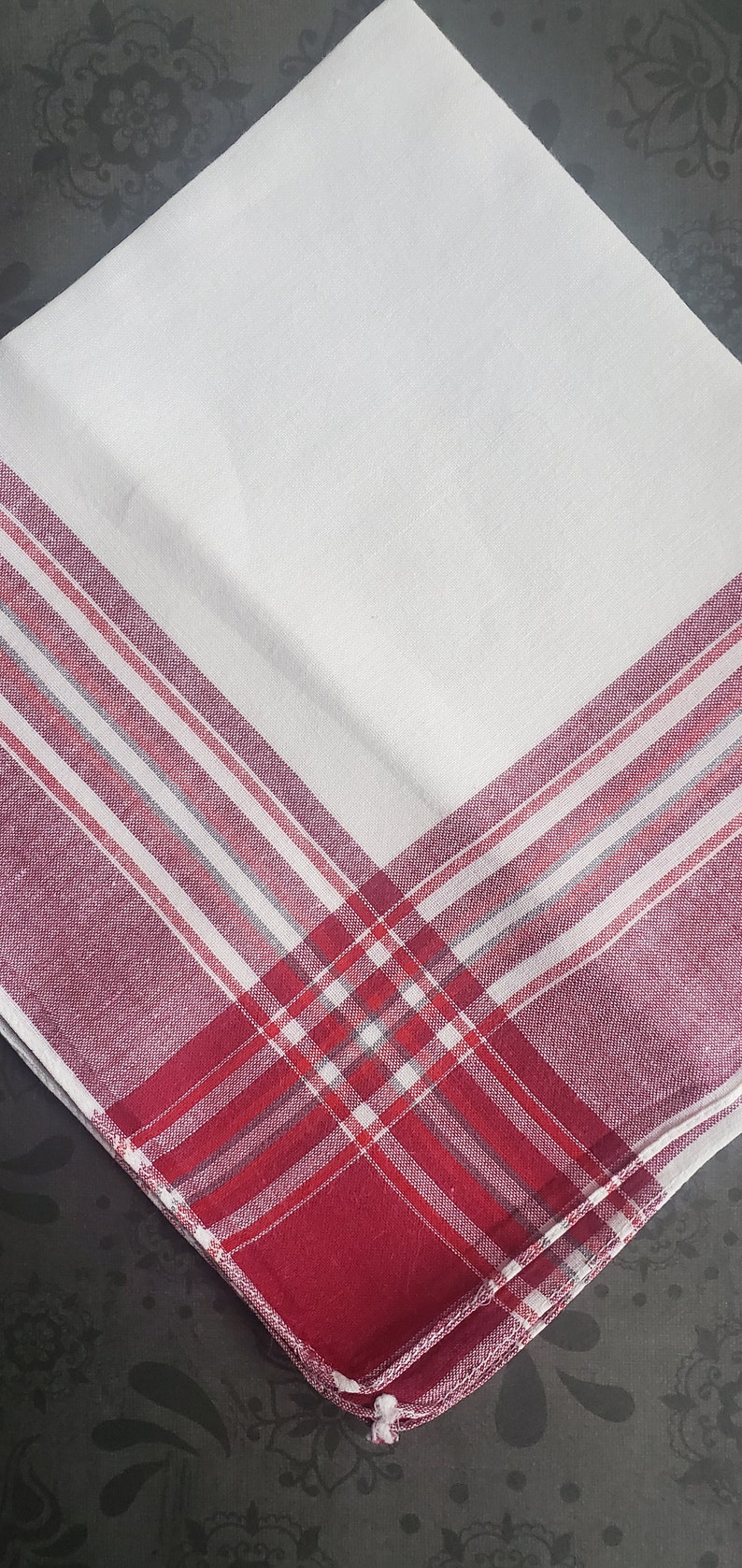 Vintage 50's cotton plaid handkerchief image 2