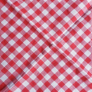 Vintage 50's cotton checkered handkerchief w flaws image 4