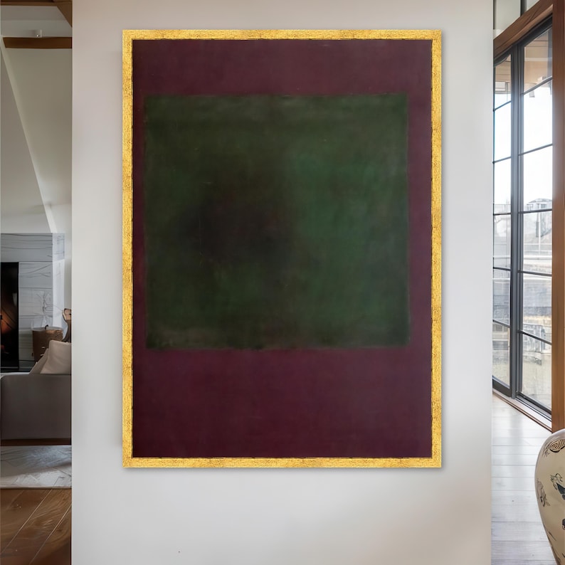 Mark Rothko Paint Mark Rothko Abstract Color Field Painting, Burgundy Green Minimalist ...