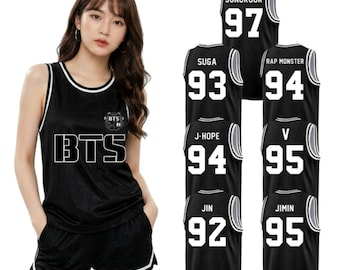 Maillot de basket BTS personnalisable, débardeur fan de Kpop, tenues de concert pour adolescents, femmes et hommes