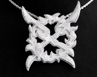 Playboi Carti Opium Necklace! Stainless Steel & Black Enamel