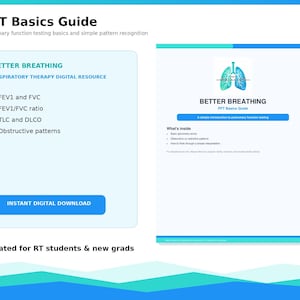 Podręcznik podstawowy PFT w formacie PDF | ściągawka do testu czynności płuc | materiały źródłowe do nauki terapii oddechowej dla studentów