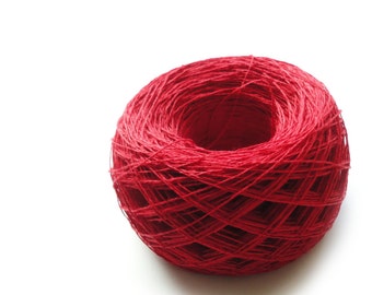 Red linen yarn, hight quality 3ply yarn, natural yarn flex