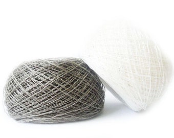 Linen yarn linen thread 100%pure linen natural 3 ply white gray yarn