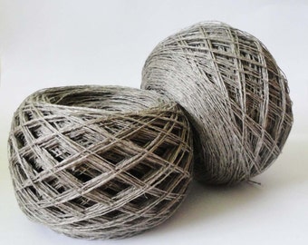 Linen yarn, linen thread, natural linen, natural 3ply yarn, linen