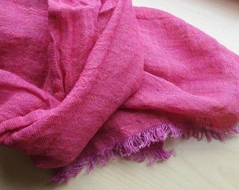 Linen pink scarf, linen scarve, natural scarf,  women scarf, accessory