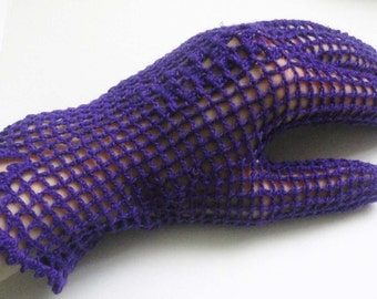 SALE Crochet  gloves handmade purple women  gloves
