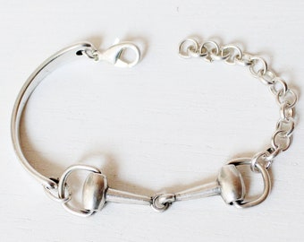 Horse bit bracelet, snaffle bit bracelet, adjustable Chain Bracelet, Horse bracelet, gift for horse lover