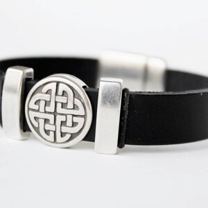 Celtic Men Leather Bracelet, Celtic Jewelry for Men, Bracelet for Men ...