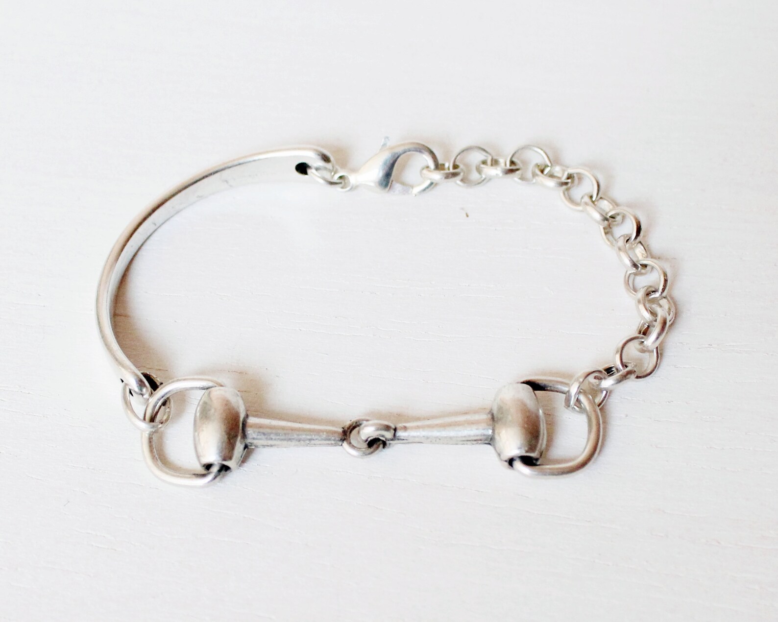 Horse Bit Bracelet Snaffle Bit Bracelet Adjustable Chain Etsy