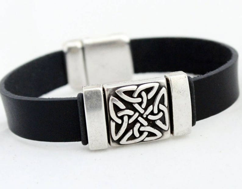 Celtic Love Knot Bracelet Men Leather Bracelet Celtic - Etsy