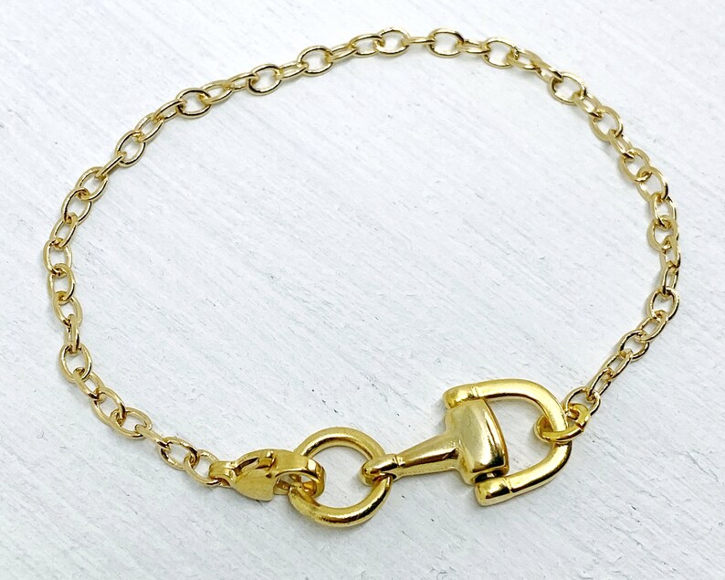 Gold Snaffle Bit Bracelet Horse Bracelet Horse Rider Gift Etsy UK