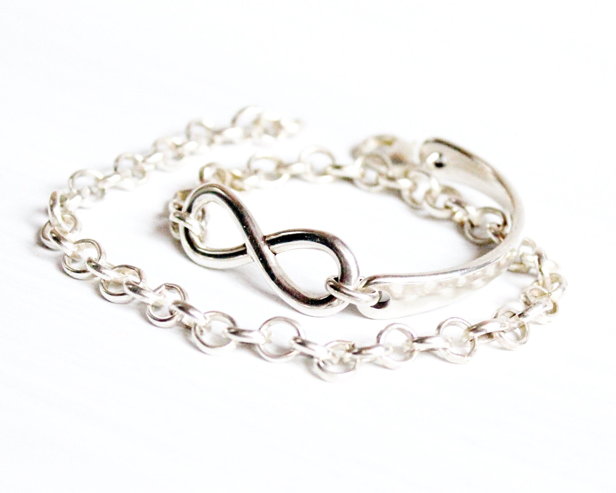 Sterling Silver Infinity Heart Bracelet, Sterling Silver Bracelet,  Friendship Bracelet, Infinity bracelet, Bridesmaid gifts | Silver infinity  bracelets, Silver jewelry handmade, Infinity bracelet