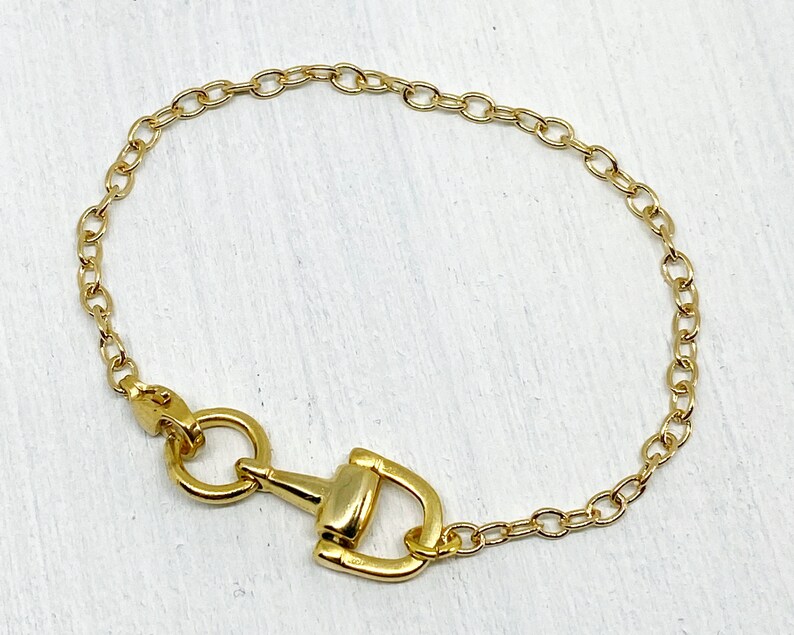 Gold Snaffle bit bracelet Horse bracelet horse rider gift Etsy