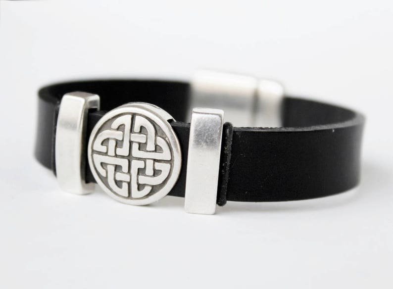 Celtic Men Leather Bracelet Celtic Jewelry for Men Bracelet - Etsy